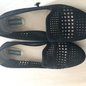 Adam Tucker Suede Slip On Flats